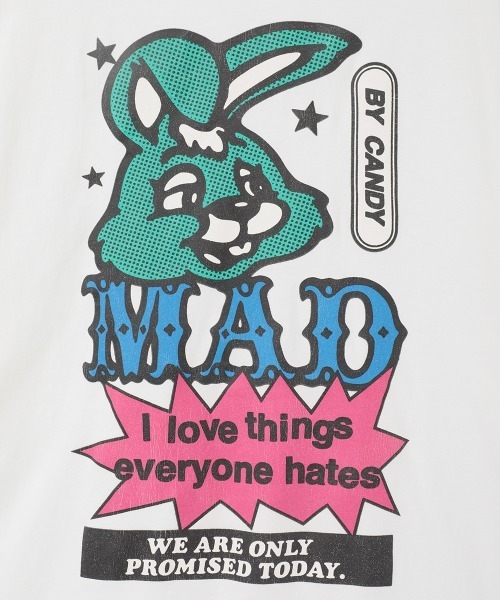 Candy Stripper(キャンディストリッパー)の「MAD BUNNY BIG BIG Tシャツ(Tシャツ/カットソー・レディース・パープル/ブラック/オフホワイト・FREE)」の8枚目の写真