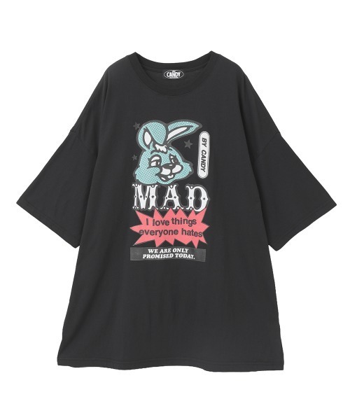 Candy Stripper（キャンディストリッパー）の「MAD BUNNY BIG BIG Tシャツ（Tシャツ/カットソー・レディース・パープル/ブラック/オフホワイト・FREE）」の15枚目の写真