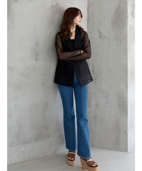 MERCURYDUO(マーキュリーデュオ)の「【MERCURYDUO×AMPHI】カップ付きレースベアトップ(Tシャツ/カットソー・レディース・オフホワイト/ミント/ブラック・FREE)」の17枚目の写真