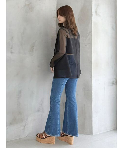 MERCURYDUO(マーキュリーデュオ)の「【MERCURYDUO×AMPHI】カップ付きレースベアトップ(Tシャツ/カットソー・レディース・オフホワイト/ミント/ブラック・FREE)」の16枚目の写真