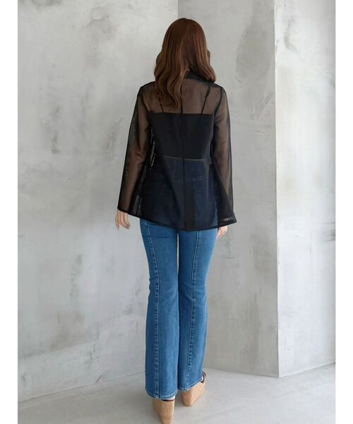 MERCURYDUO(マーキュリーデュオ)の「【MERCURYDUO×AMPHI】カップ付きレースベアトップ(Tシャツ/カットソー・レディース・オフホワイト/ミント/ブラック・FREE)」の15枚目の写真