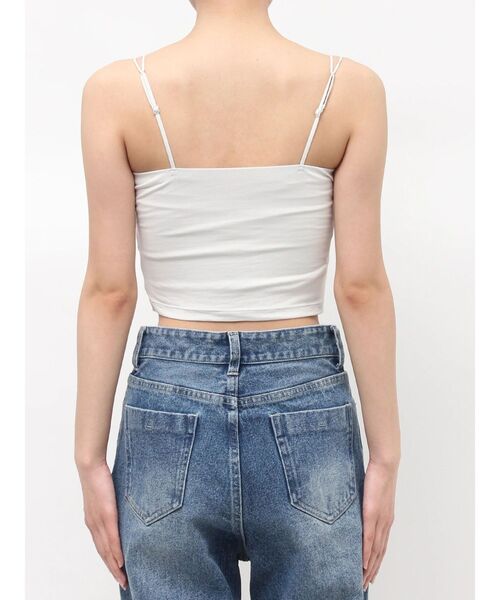 MERCURYDUO(マーキュリーデュオ)の「【MERCURYDUO×AMPHI】カップ付きレースベアトップ(Tシャツ/カットソー・レディース・オフホワイト/ミント/ブラック・FREE)」の12枚目の写真