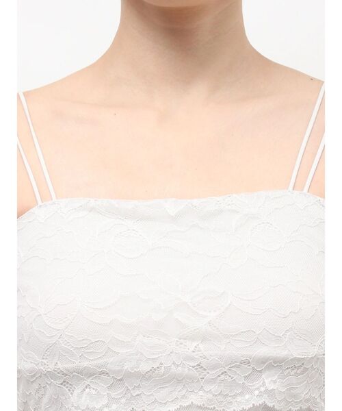 MERCURYDUO(マーキュリーデュオ)の「【MERCURYDUO×AMPHI】カップ付きレースベアトップ(Tシャツ/カットソー・レディース・オフホワイト/ミント/ブラック・FREE)」の11枚目の写真