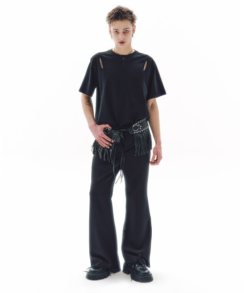 TRIPSHOP(トリップショップ)の「トリップラインブーツカットスラックス(スラックス・レディース・ブラック・SMALL/MEDIUM/LARGE)」の3枚目の写真