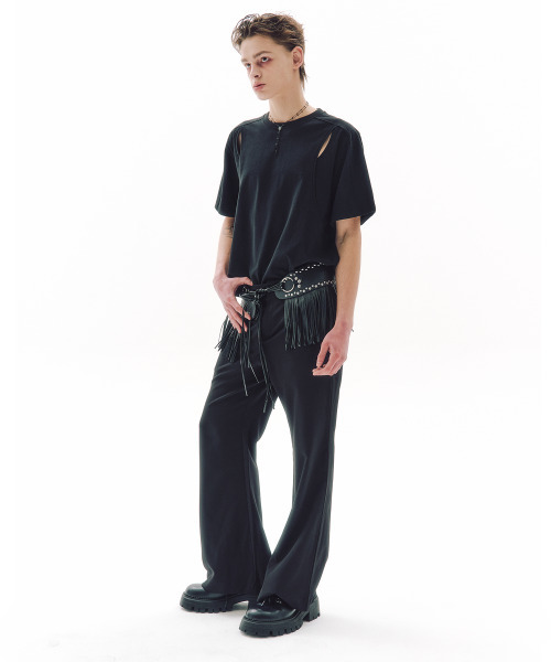 TRIPSHOP(トリップショップ)の「トリップラインブーツカットスラックス(スラックス・レディース・ブラック・SMALL/MEDIUM/LARGE)」の4枚目の写真