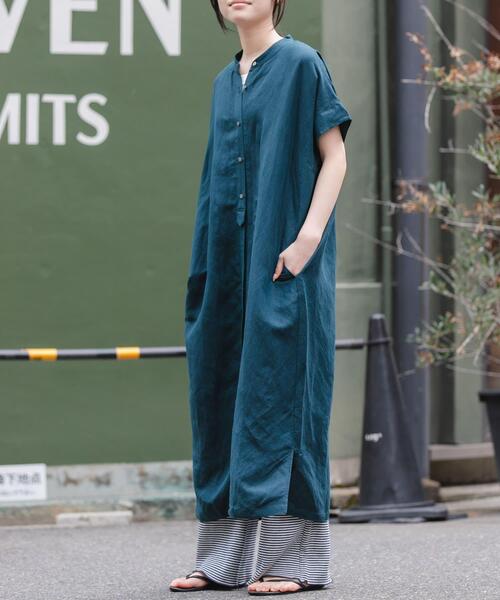 URBAN RESEARCH DOORS(アーバンリサーチドアーズ)の「FORK&SPOON リネンレーヨンシャツワンピース(ワンピース・レディース・グレー系その他/グリーン系その他/ブルー系その他・1/2)」の6枚目の写真
