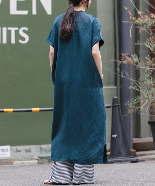 URBAN RESEARCH DOORS(アーバンリサーチドアーズ)の「FORK&SPOON リネンレーヨンシャツワンピース(ワンピース・レディース・グレー系その他/グリーン系その他/ブルー系その他・1/2)」の8枚目の写真