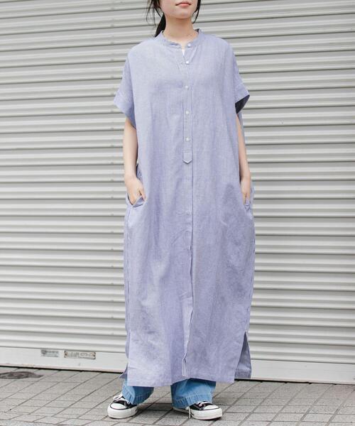 URBAN RESEARCH DOORS(アーバンリサーチドアーズ)の「FORK&SPOON リネンレーヨンシャツワンピース(ワンピース・レディース・グレー系その他/グリーン系その他/ブルー系その他・1/2)」の15枚目の写真