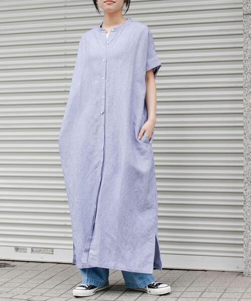 URBAN RESEARCH DOORS(アーバンリサーチドアーズ)の「FORK&SPOON リネンレーヨンシャツワンピース(ワンピース・レディース・グレー系その他/グリーン系その他/ブルー系その他・1/2)」の16枚目の写真