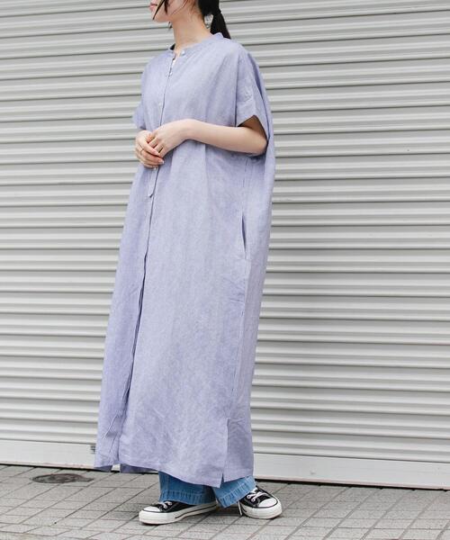 URBAN RESEARCH DOORS(アーバンリサーチドアーズ)の「FORK&SPOON リネンレーヨンシャツワンピース(ワンピース・レディース・グレー系その他/グリーン系その他/ブルー系その他・1/2)」の17枚目の写真