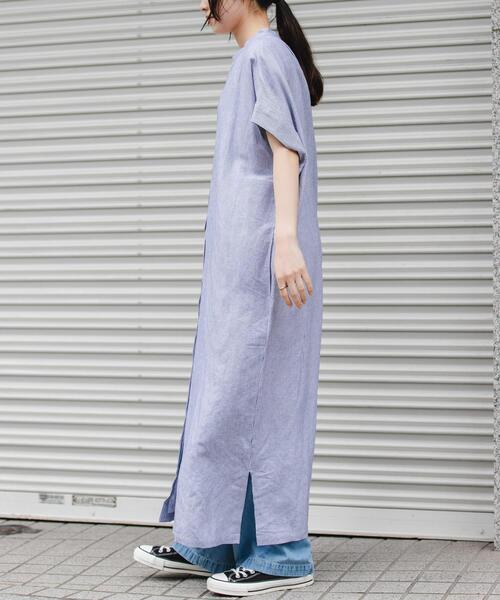 URBAN RESEARCH DOORS(アーバンリサーチドアーズ)の「FORK&SPOON リネンレーヨンシャツワンピース(ワンピース・レディース・グレー系その他/グリーン系その他/ブルー系その他・1/2)」の18枚目の写真