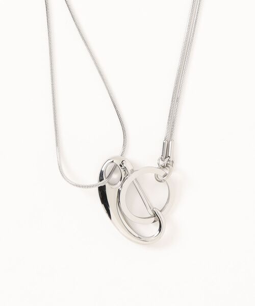 Never mind the XU / Chikashitsu+(ネバーマインド ザ エックスユー / チカシツプラス)の「【nmtc+】snake code necklace / 【エヌエムティーシープラス】スネークコードネックレス(ネックレス・メンズ・シルバー・ONE SIZE)」の2枚目の写真