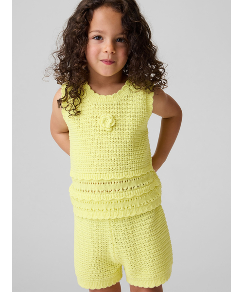 GAP（ギャップ）の「クロシェ タンクトップ (幼児・ベビー)（ニット/セーター・キッズ・マルチ/ピンク/イエロー・70cm/80ｃｍ/90cm/95cm/100cm/105cm/110cm）」の3枚目の写真