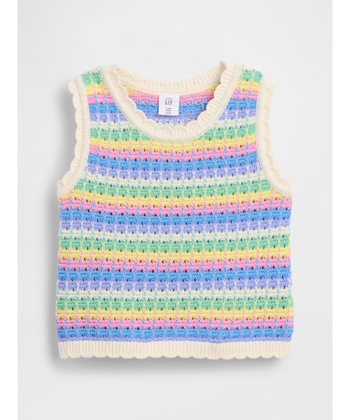 GAP（ギャップ）の「クロシェ タンクトップ (幼児・ベビー)（ニット/セーター・キッズ・マルチ/ピンク/イエロー・70cm/80ｃｍ/90cm/95cm/100cm/105cm/110cm）」の4枚目の写真