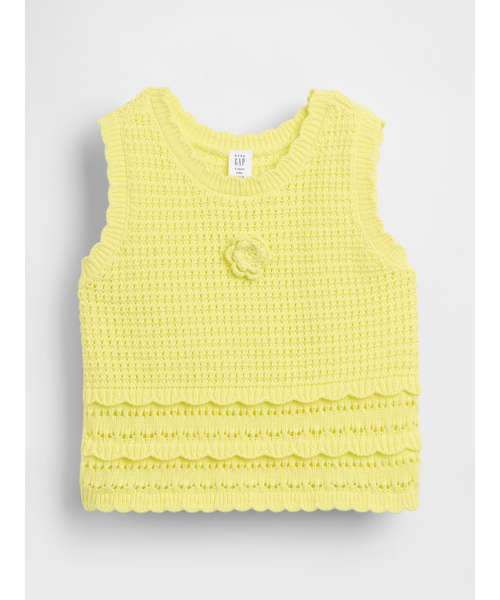 GAP（ギャップ）の「クロシェ タンクトップ (幼児・ベビー)（ニット/セーター・キッズ・マルチ/ピンク/イエロー・70cm/80ｃｍ/90cm/95cm/100cm/105cm/110cm）」の5枚目の写真