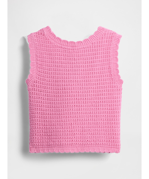 GAP（ギャップ）の「クロシェ タンクトップ (幼児・ベビー)（ニット/セーター・キッズ・マルチ/ピンク/イエロー・70cm/80ｃｍ/90cm/95cm/100cm/105cm/110cm）」の6枚目の写真