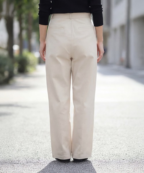 STYLE DELI（スタイルデリ）の「デニムライクコットンワイドパンツ（デニムパンツ・レディース・ライトベージュ・MEDIUM/SMALL）」の5枚目の写真
