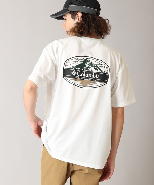 Columbia（コロンビア）の「UVカット Columbia/ サンライズストレイト オムニフリーズゼロ グラフィック ショートスリーブTシャツ /コロンビア（Tシャツ/カットソー・メンズ・ブラック/ホワイト/オレンジ/グリーン・S/M/L/XL）」の2枚目の写真