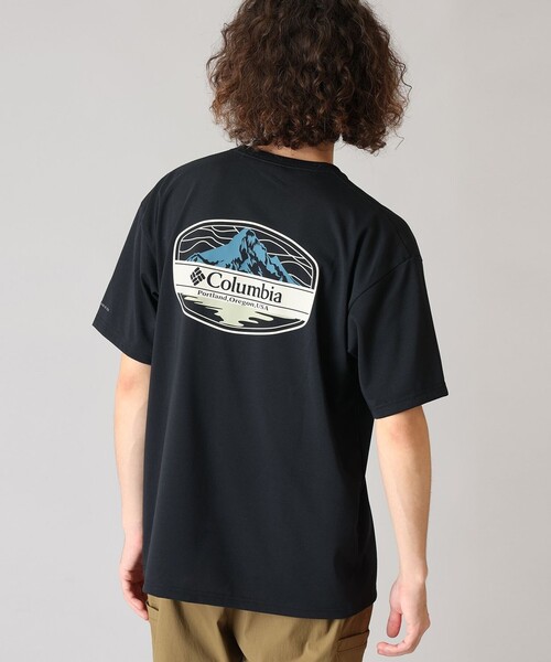 Columbia（コロンビア）の「UVカット Columbia/ サンライズストレイト オムニフリーズゼロ グラフィック ショートスリーブTシャツ /コロンビア（Tシャツ/カットソー・メンズ・ブラック/ホワイト/オレンジ/グリーン・S/M/L/XL）」の3枚目の写真