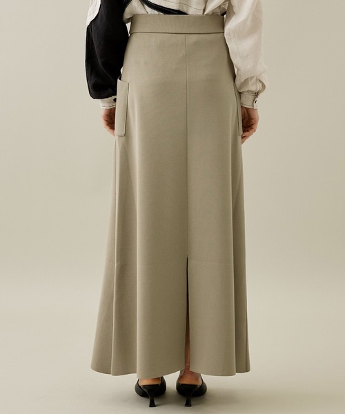 WRAPINKNOT（ラッピンノット）の「[WRAPINKNOT/ラッピンノット]EX.SLIT SKIRT（スカート・レディース・ブラック/アイボリー/カーキ・1/0）」の8枚目の写真