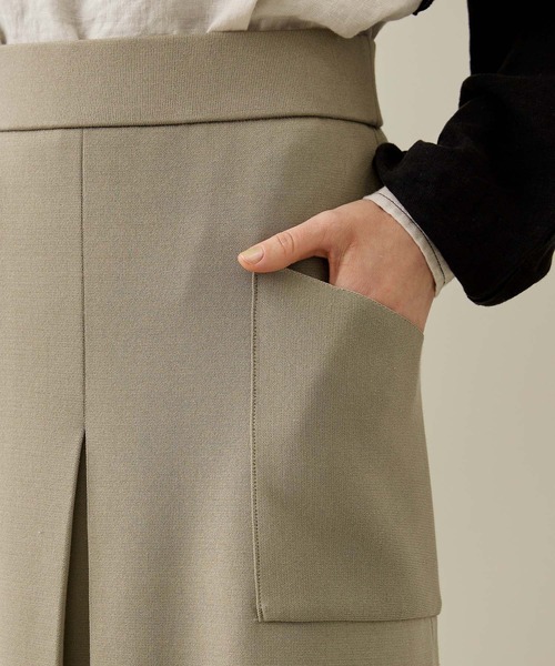 WRAPINKNOT（ラッピンノット）の「[WRAPINKNOT/ラッピンノット]EX.SLIT SKIRT（スカート・レディース・ブラック/アイボリー/カーキ・1/0）」の10枚目の写真