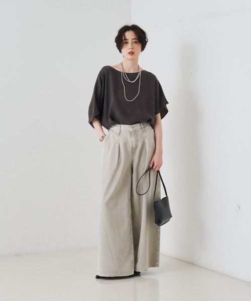 upperhights（アッパーハイツ）の「【upper hights/アッパーハイツ】THE BLAIR バギーデニム/日本製/洗濯機可（デニムパンツ・レディース・ライトグレー・23/24/25/21/22）」の12枚目の写真