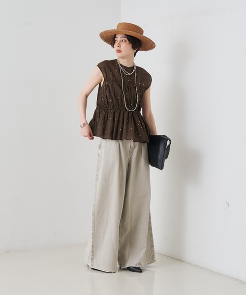upperhights（アッパーハイツ）の「【upper hights/アッパーハイツ】THE BLAIR バギーデニム/日本製/洗濯機可（デニムパンツ・レディース・ライトグレー・23/24/25/21/22）」の10枚目の写真