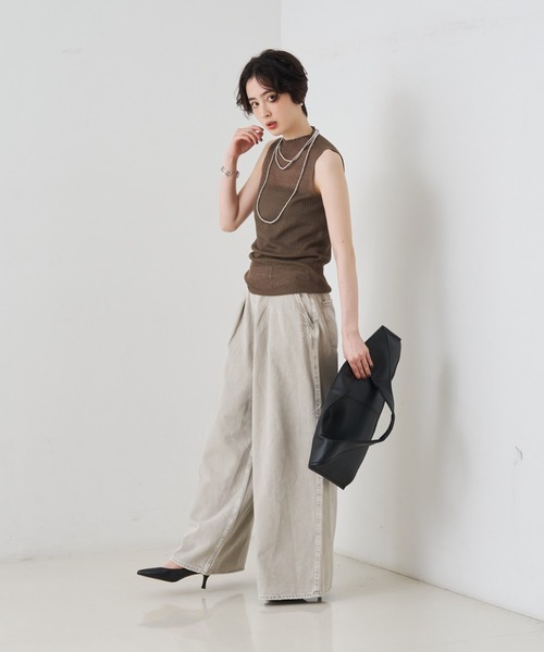 upperhights（アッパーハイツ）の「【upper hights/アッパーハイツ】THE BLAIR バギーデニム/日本製/洗濯機可（デニムパンツ・レディース・ライトグレー・23/24/25/21/22）」の7枚目の写真