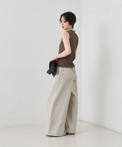 upperhights（アッパーハイツ）の「【upper hights/アッパーハイツ】THE BLAIR バギーデニム/日本製/洗濯機可（デニムパンツ・レディース・ライトグレー・23/24/25/21/22）」の6枚目の写真