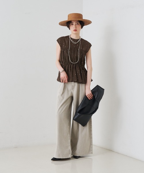 upperhights（アッパーハイツ）の「【upper hights/アッパーハイツ】THE BLAIR バギーデニム/日本製/洗濯機可（デニムパンツ・レディース・ライトグレー・23/24/25/21/22）」の3枚目の写真