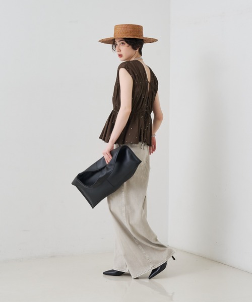 upperhights（アッパーハイツ）の「【upper hights/アッパーハイツ】THE BLAIR バギーデニム/日本製/洗濯機可（デニムパンツ・レディース・ライトグレー・23/24/25/21/22）」の2枚目の写真