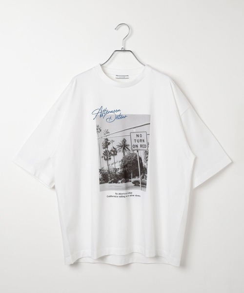 BAYFLOW(ベイフロー)の「【接触冷感】フォトプリントTシャツ(Tシャツ/カットソー・メンズ・ホワイト/ブラック・MEDIUM/LARGE)」の1枚目の写真
