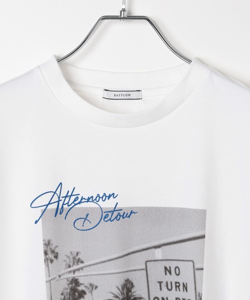 BAYFLOW(ベイフロー)の「【接触冷感】フォトプリントTシャツ(Tシャツ/カットソー・メンズ・ホワイト/ブラック・MEDIUM/LARGE)」の9枚目の写真
