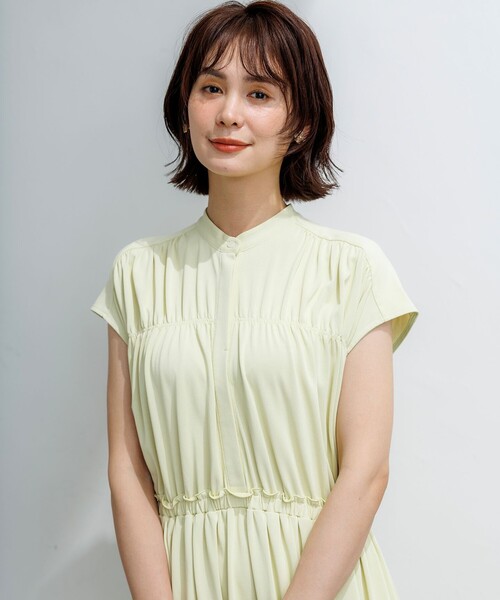 組曲(クミキョク)の「【加藤ローサさん着用】スウェットファンクションジャージー ワンピース(ワンピース・レディース・ネイビー系/グリーン系/ブラウン系・1/2/3)」の6枚目の写真