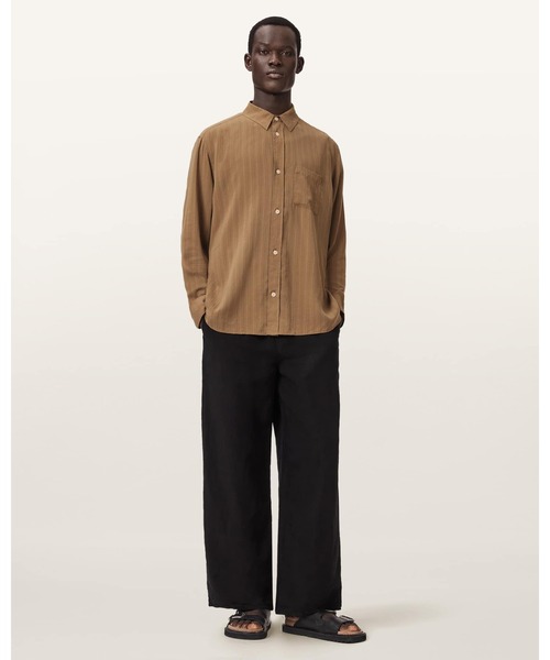ALLSAINTS(オールセインツ)の「CARLYLE OVERSIZED LONG SLEEVE SHIRT | CARLYLE オーバーサイズ 長袖 シャツ(シャツ/ブラウス・メンズ・ブラウン系その他・M/S/XS/L)」の6枚目の写真
