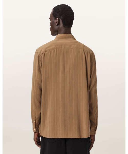 ALLSAINTS(オールセインツ)の「CARLYLE OVERSIZED LONG SLEEVE SHIRT | CARLYLE オーバーサイズ 長袖 シャツ(シャツ/ブラウス・メンズ・ブラウン系その他・M/S/XS/L)」の3枚目の写真