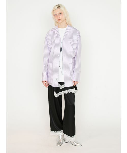 SORIN(ソリン )の「Stripe Pajama Jacket/ストライプ パジャマジャケット(テーラードジャケット・レディース・ライラック/ブルー/ホワイト・38)」の17枚目の写真