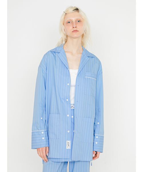 SORIN(ソリン )の「Stripe Pajama Jacket/ストライプ パジャマジャケット(テーラードジャケット・レディース・ライラック/ブルー/ホワイト・38)」の20枚目の写真
