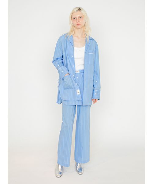 SORIN(ソリン )の「Stripe Pajama Jacket/ストライプ パジャマジャケット(テーラードジャケット・レディース・ライラック/ブルー/ホワイト・38)」の13枚目の写真