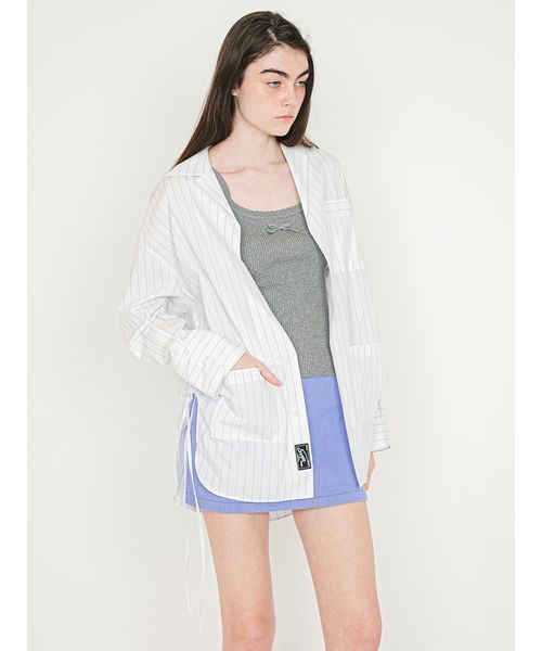 SORIN(ソリン )の「Stripe Pajama Jacket/ストライプ パジャマジャケット(テーラードジャケット・レディース・ライラック/ブルー/ホワイト・38)」の5枚目の写真
