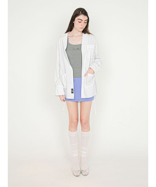 SORIN(ソリン )の「Stripe Pajama Jacket/ストライプ パジャマジャケット(テーラードジャケット・レディース・ライラック/ブルー/ホワイト・38)」の8枚目の写真