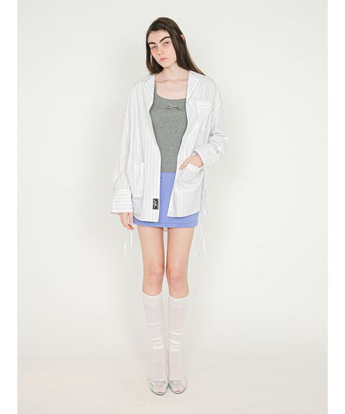 SORIN(ソリン )の「Stripe Pajama Jacket/ストライプ パジャマジャケット(テーラードジャケット・レディース・ライラック/ブルー/ホワイト・38)」の9枚目の写真