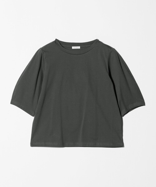 A DAY IN THE LIFE UNITED ARROWS（アデイインザライフユナイテッドアローズ）の「シルケットテンジク カーブスリーブTシャツ  ‐接触冷感・UVカット‐＜A DAY IN THE LIFE＞（Tシャツ/カットソー・レディース・オフホワイト/ライム/ピンク/ダークグレー・FREE）」の3枚目の写真