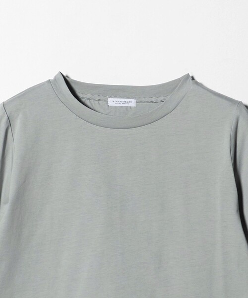 A DAY IN THE LIFE UNITED ARROWS（アデイインザライフユナイテッドアローズ）の「シルケットテンジク カーブスリーブTシャツ  ‐接触冷感・UVカット‐＜A DAY IN THE LIFE＞（Tシャツ/カットソー・レディース・オフホワイト/ライム/ピンク/ダークグレー・FREE）」の14枚目の写真