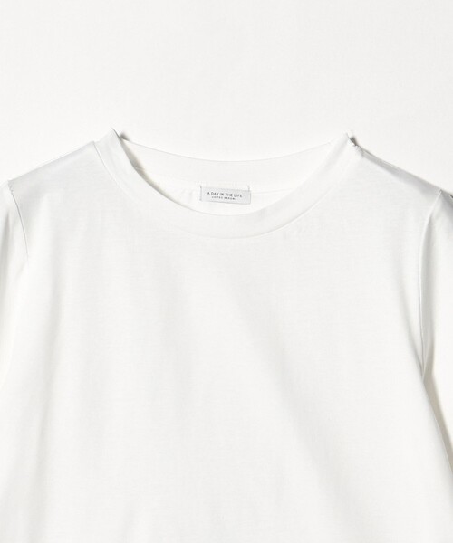 A DAY IN THE LIFE UNITED ARROWS（アデイインザライフユナイテッドアローズ）の「シルケットテンジク カーブスリーブTシャツ  ‐接触冷感・UVカット‐＜A DAY IN THE LIFE＞（Tシャツ/カットソー・レディース・オフホワイト/ライム/ピンク/ダークグレー・FREE）」の17枚目の写真
