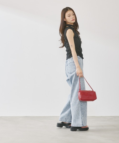 P.V.T（ピーブイティー）の「ミニショルダーバッグ（ショルダーバッグ・レディース・Black/Red/White・F）」の12枚目の写真