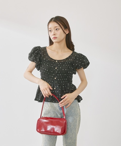 P.V.T（ピーブイティー）の「ミニショルダーバッグ（ショルダーバッグ・レディース・Black/Red/White・F）」の11枚目の写真