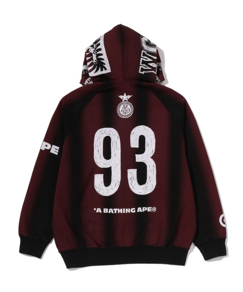 A BATHING APE（アベイシングエイプ）の「HAND DRAW FOOTBALL SHARK RELAXED FIT FULL ZIP HOODIE（パーカー・メンズ・ブラック/ホワイト・MEDIUM/X-LARGE/SMALL/XX-LARGE）」の6枚目の写真