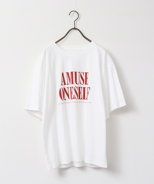 hunch(ハンチ)の「コンパクトスムース ロゴ Tシャツ(Tシャツ/カットソー・レディース・カーキ/ブラック/オフホワイト・FREE)」の4枚目の写真