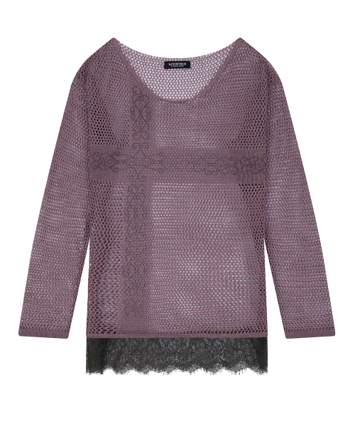 LUVISTRUE(ラヴイズトゥルー)の「SY LACE NET KNIT(INDIE PINK)(ニット/セーター・レディース・その他・FREE)」の2枚目の写真